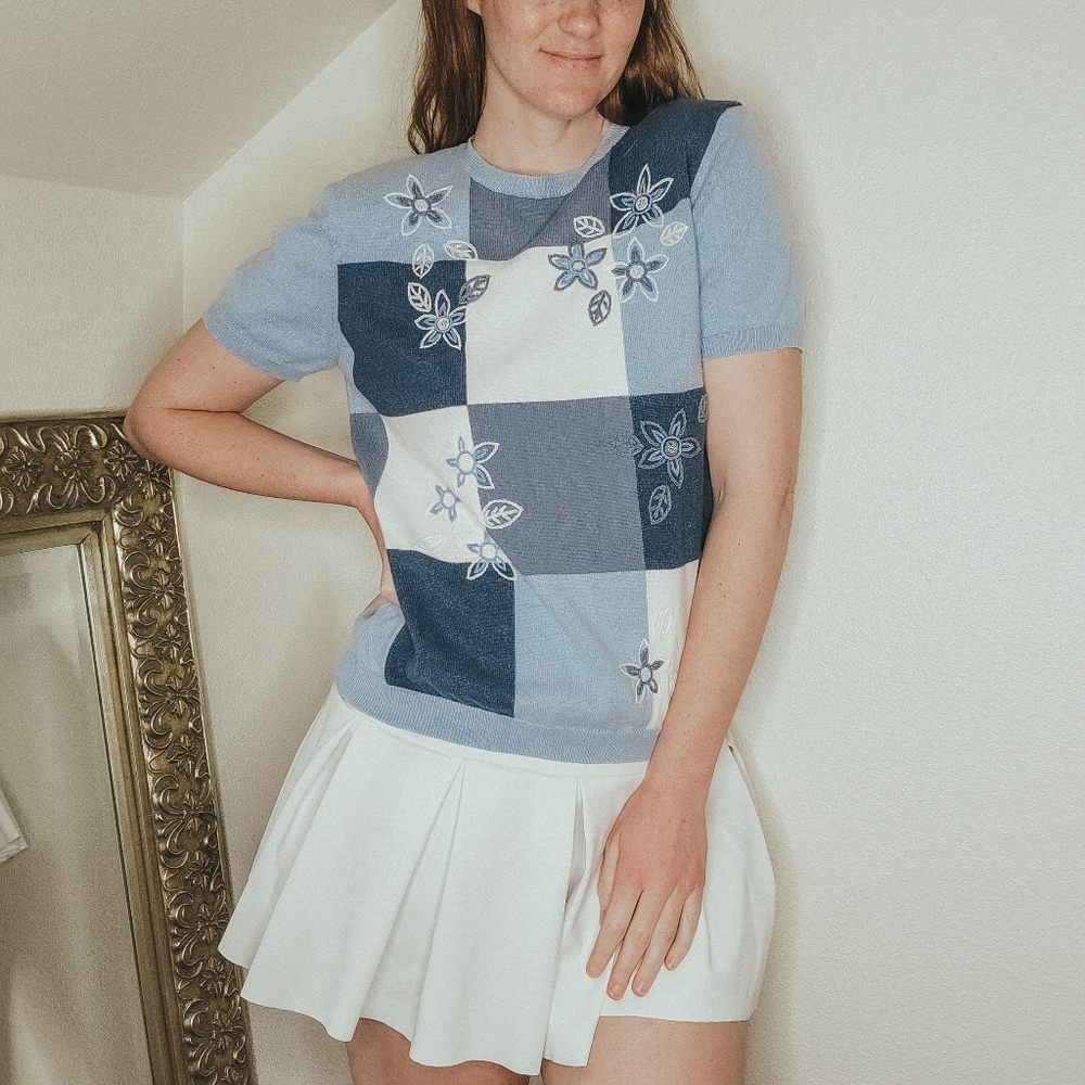Vintage Floral Embroidered Top